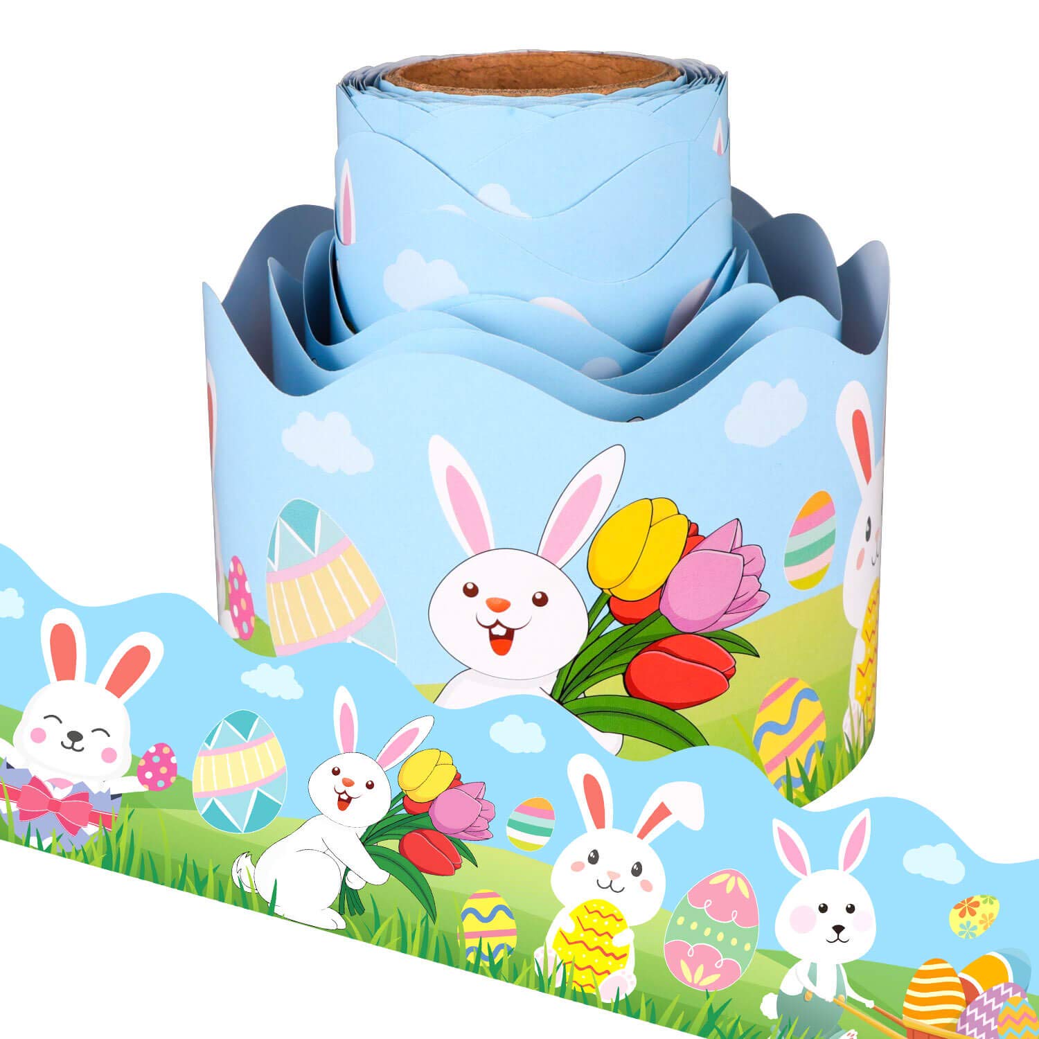 Buy Easter Egg Bunny Bulletin Board Borders for Spring Classroom