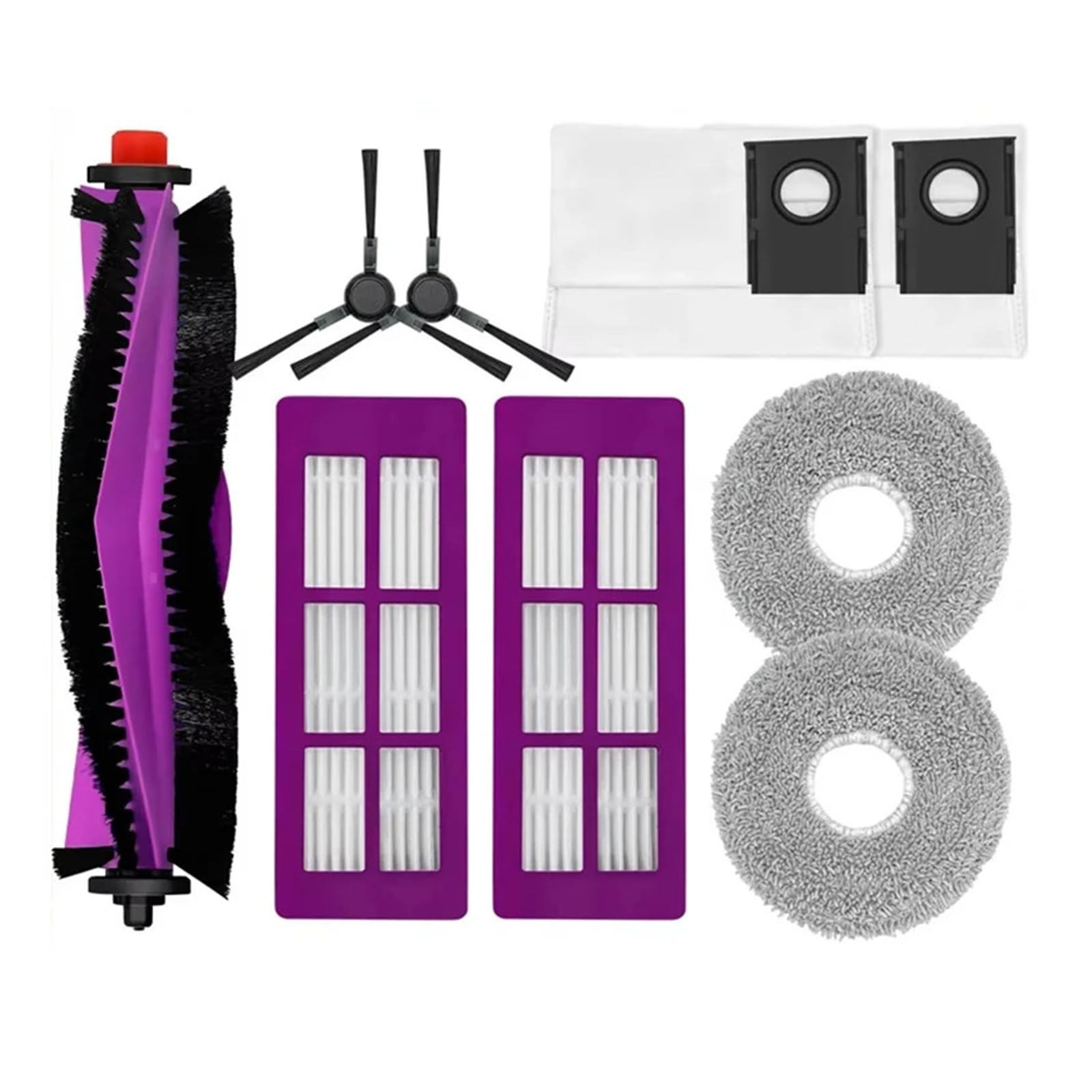 Shiketong Robot Vacuum Cleaner Cleaning Accessories Set,Compatible For Eureka,J15 Pro Ultra Robot Main Side Brush Filter Mop Dust Bag AD24 Spare Parts