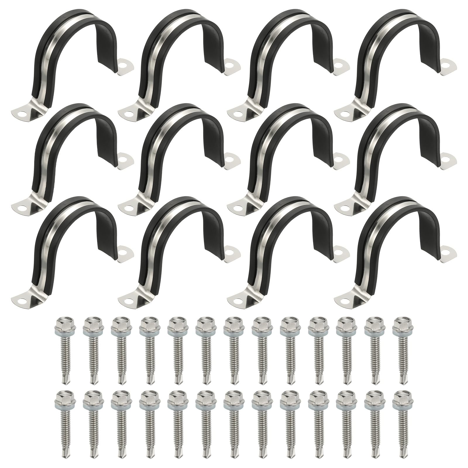 Colliers de serrage pour conduit 55 mm PATIKIL, la solution anti-vibration en inox et caoutchouc