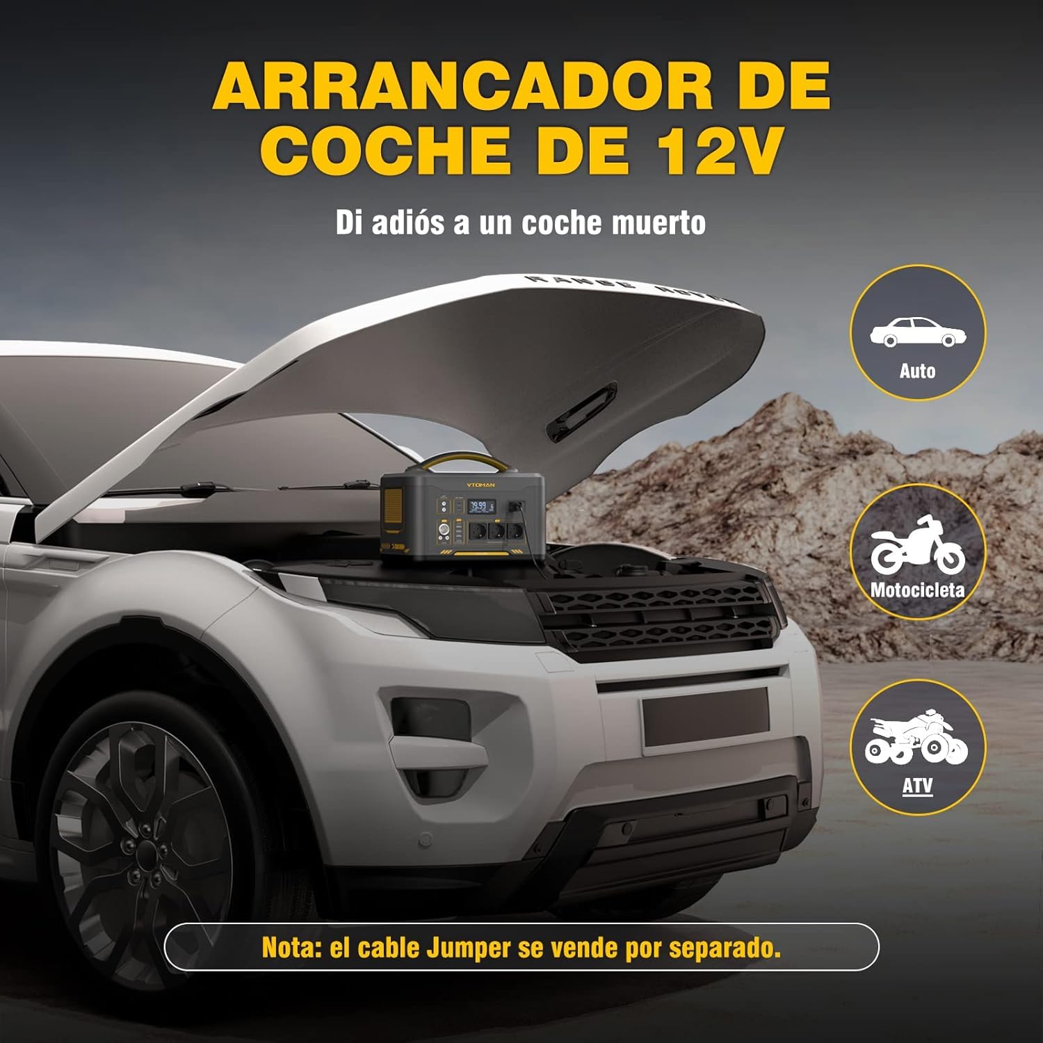 VTOMAN Jump 1500X Estación de Energía Portátil 1500W, 828Wh, USB QC 3.0 | Batería LiFePO4, Generador Solar, Salida dual PD 100W Typ-C, Capacidad Ampliable a 2376Wh para Viajes, Acampar