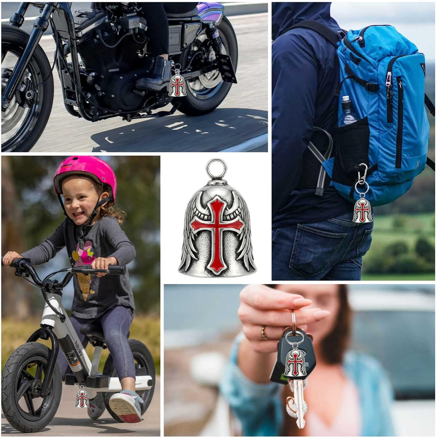 Motorcycle Bell Guardian Angel Gremlin Lucky Charm Gift For Riders image 5