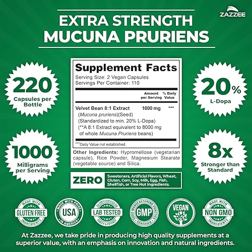 Miniatura 2 de Mucuna Pruriens L-Dopa Extra Strength
