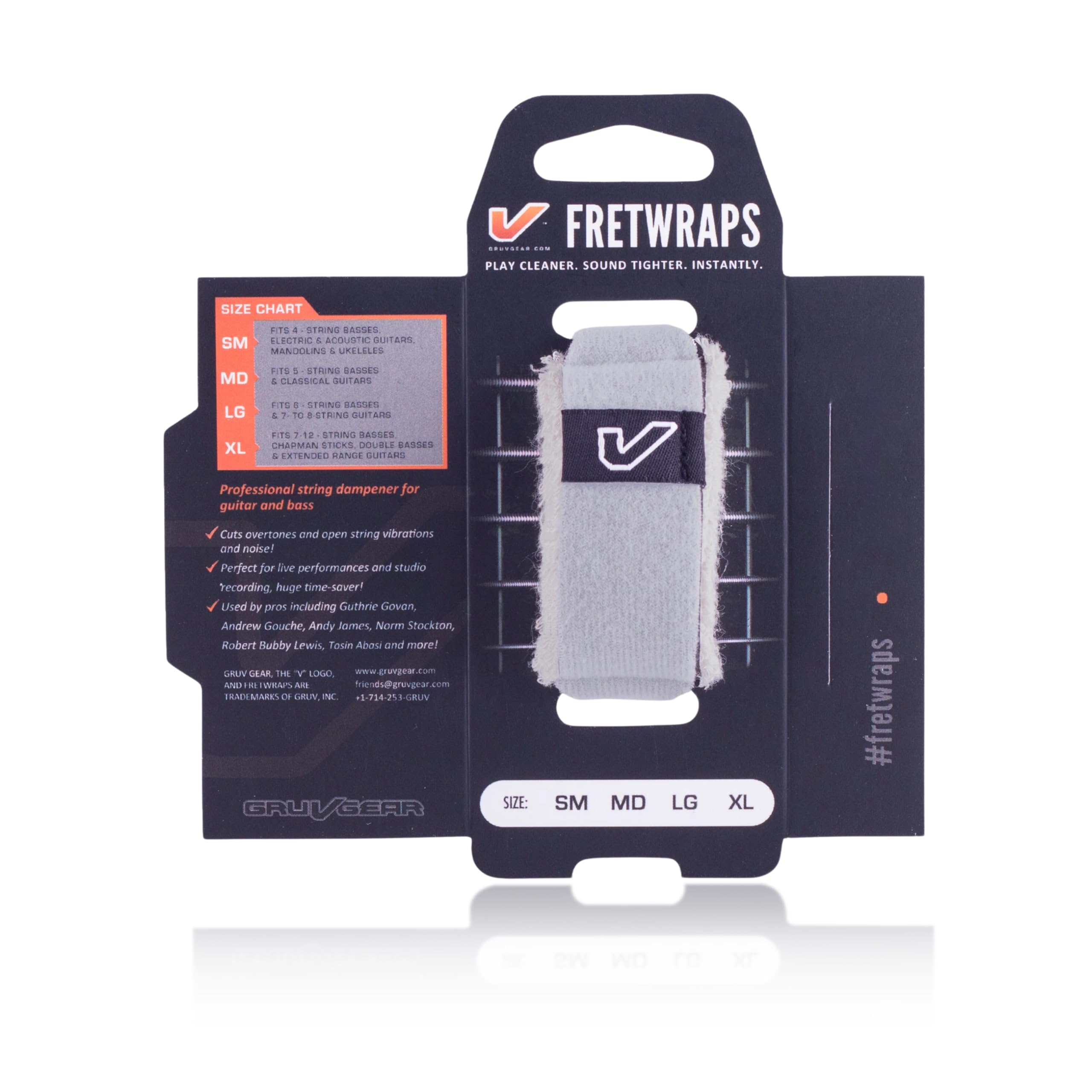 Gruv Gear FretWraps HD 'Stone' String Muter 1-Pack (White, Small) (FW-1PK-WHT-)