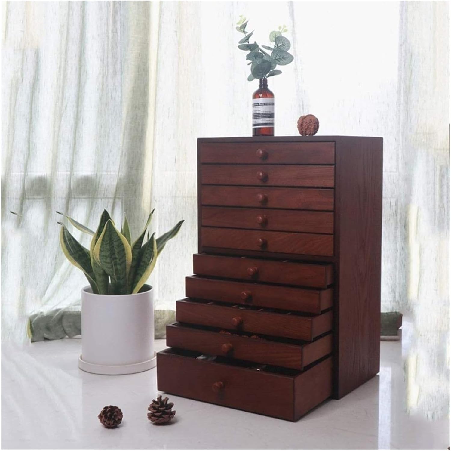 宝石箱  10層の木製収納ジュエリーケース、引き出し付き特大ジュエリーオーガナイザーボックス、女性へのギフトに。 宝石箱 10層木製収納ジュエリーケース 引き出し付き 特大ジュエリー