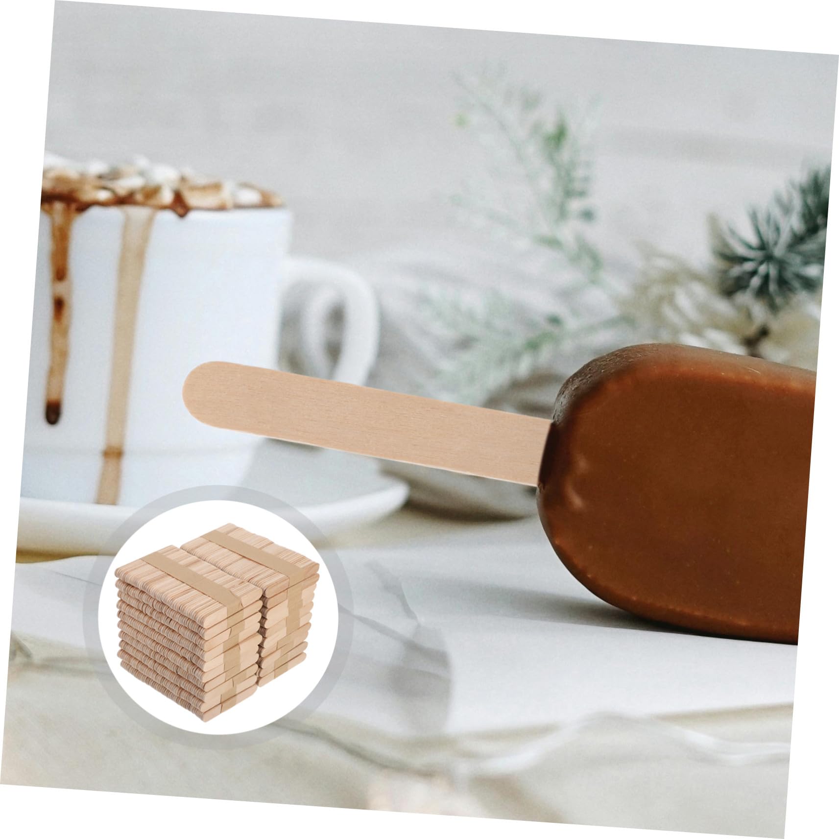 Bastoncini di Legno per Arti e Mestieri, 1000 Pezzi | Lunghezza 2, 55 Pollici, Finitura Liscia senza Schegge, per Scuola e Mescolare