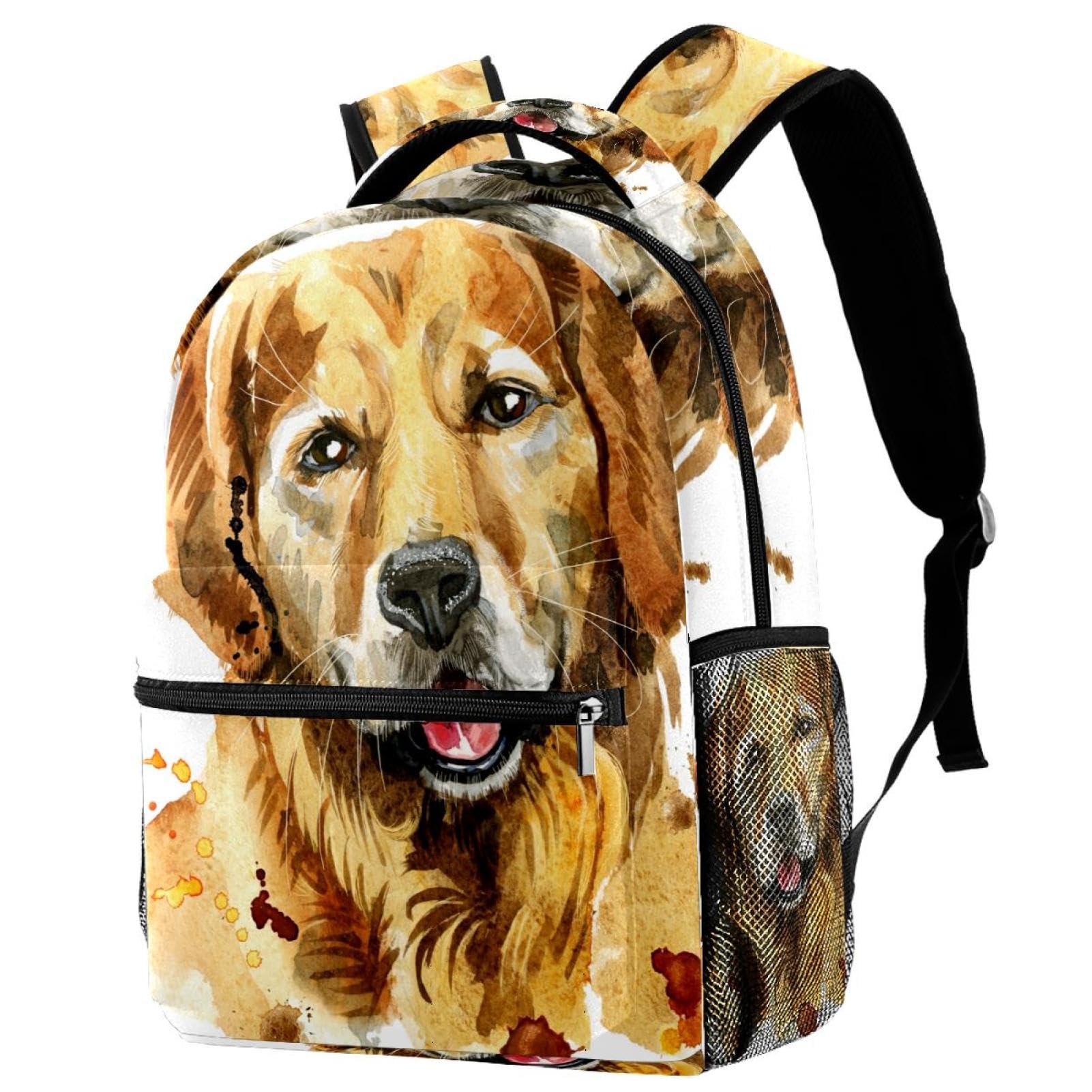 Sac à dos d'école Golden Retriever pour collège et sorties décontractées - 7