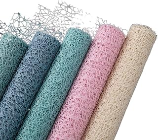 Papel de Envolver de Flores de Hilo de Malla 50 cm X 4,5 m Ahueca hacia Fuera el Rollo de Malla Rosa Flores Papel de Regalo arreglo Floral Ramo Artesanal Paquete de Regalo de cumpleaños Hilo de Papel