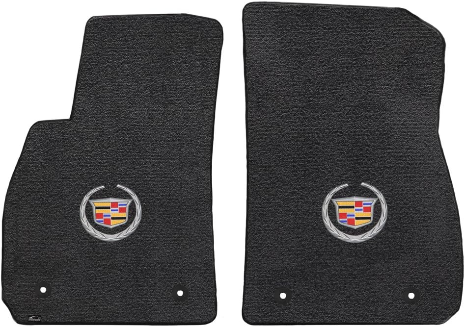 Fits 2013UP Cadillac XTS Floor Mats Ebony With Crest 2PC