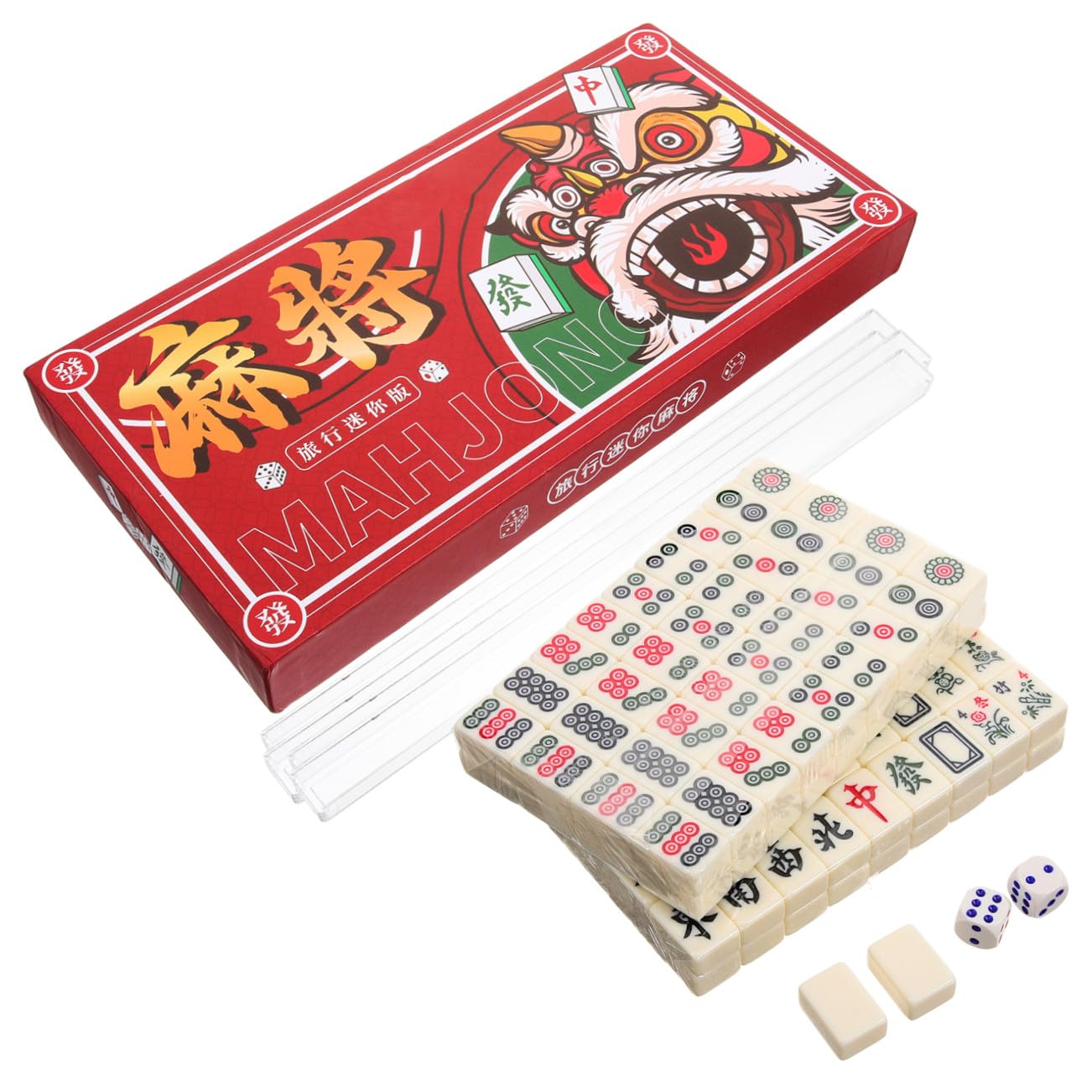 Jeu de mahjong portable Mikinona avec accessoires complets pour mini set voyage - 8