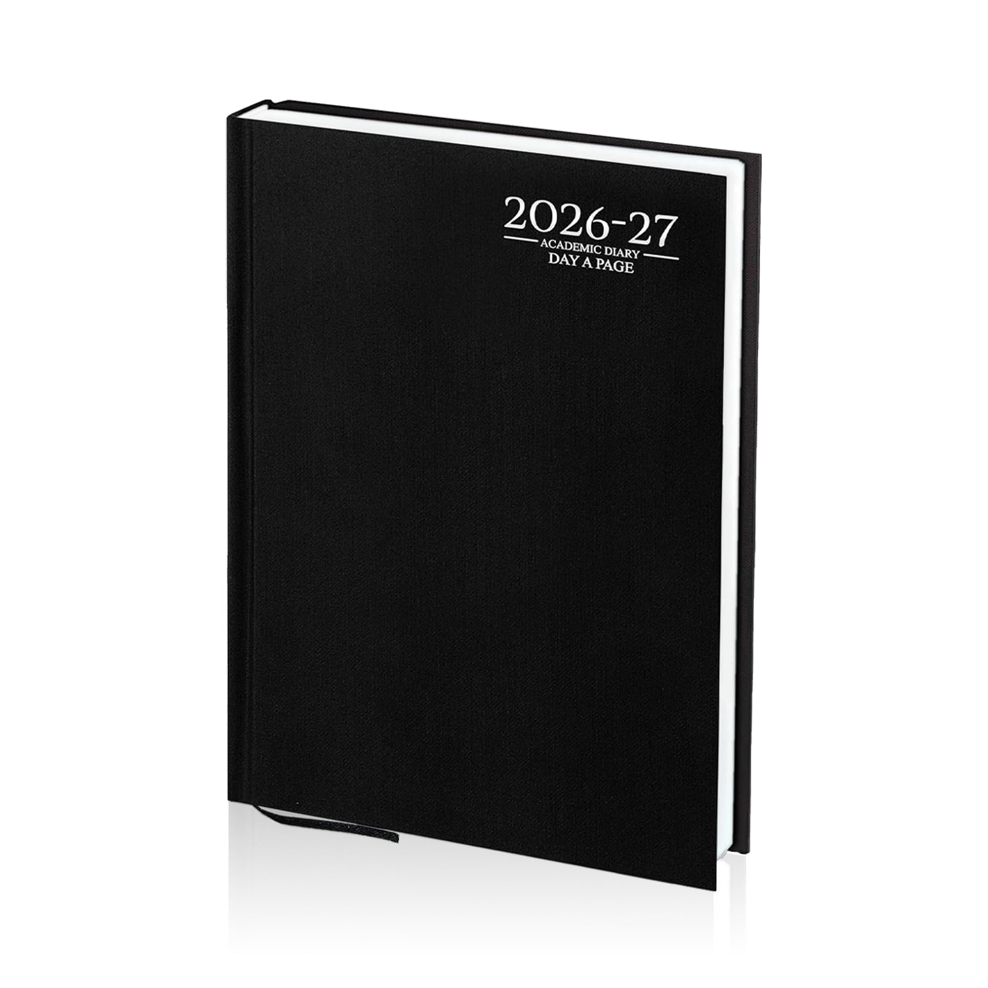 AIBULO 2026–2027 Academic Diary A4 Day A Page Black Hardback – Daily Planner August 2026 to July 2027, Student & Teacher School Planner, Appointment, Timetable & Study Organiser Diary — image 1