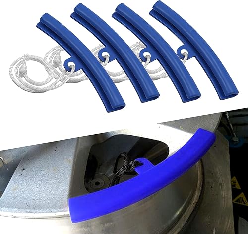 GKmow 4 piezas de cubierta protectora para llanta de neumático de automóvil, protector de neumático de repuesto de cubo de fijación grueso,