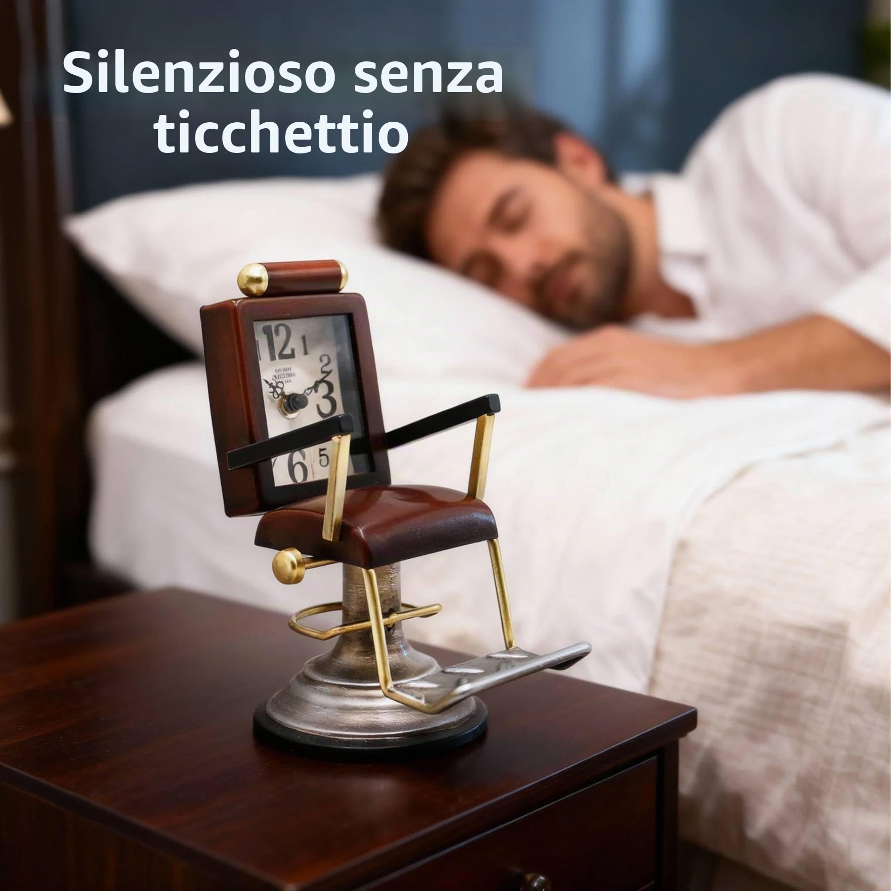 YOUKI Orologio da tavolo decorativo da barbiere, regalo per parrucchieri