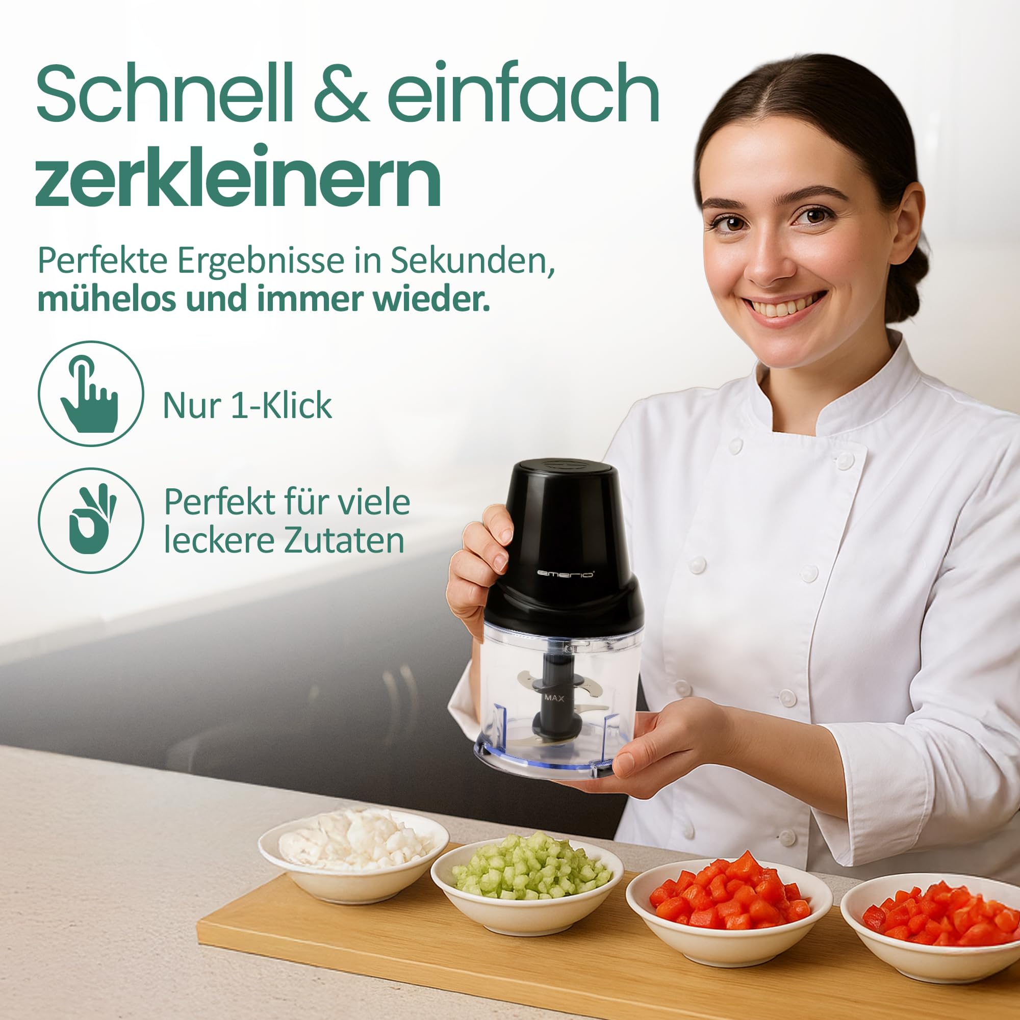 Emerio Universal Zerkleinerer MC-132890 Fassungsverm 500 ml