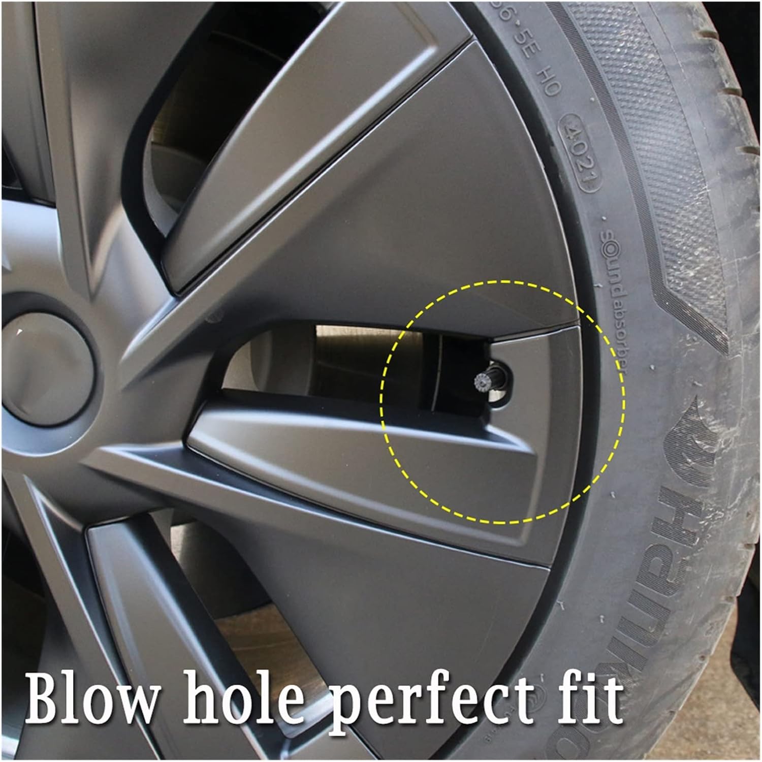 4PCS 19-inch Wheel Hub Cover Wheel Protection Wheel Hub Cover Rim Cover Car Exterior Tire Decoration, Compatible For Tesla Model Y (Color : Matte Black)