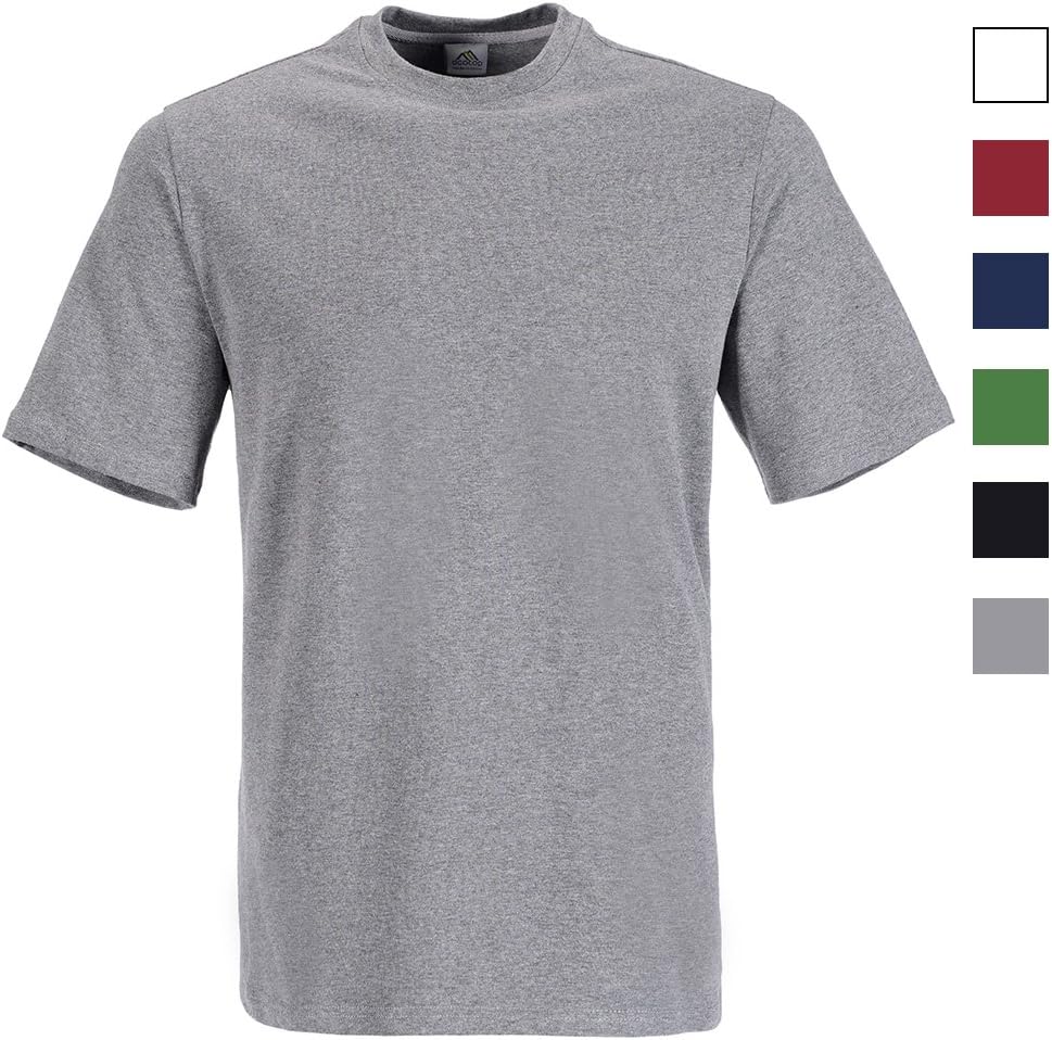 Men's Classic Short Sleeve Crew-Neck Solid T-shirt M40RS230 (Medium, Grey)