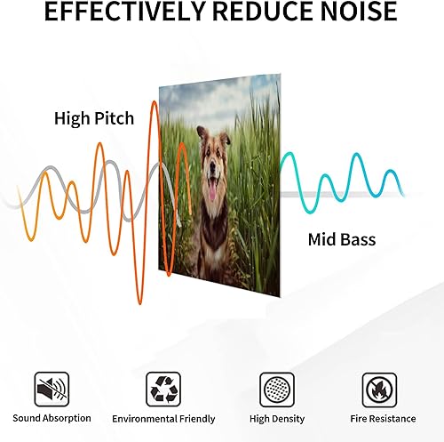 Miniatura 5 de Paneles acústicos artísticos, panel de pared acústico insonorizado con panel autoadhesivo decorativo absorbente de sonido, tratamiento acústico
