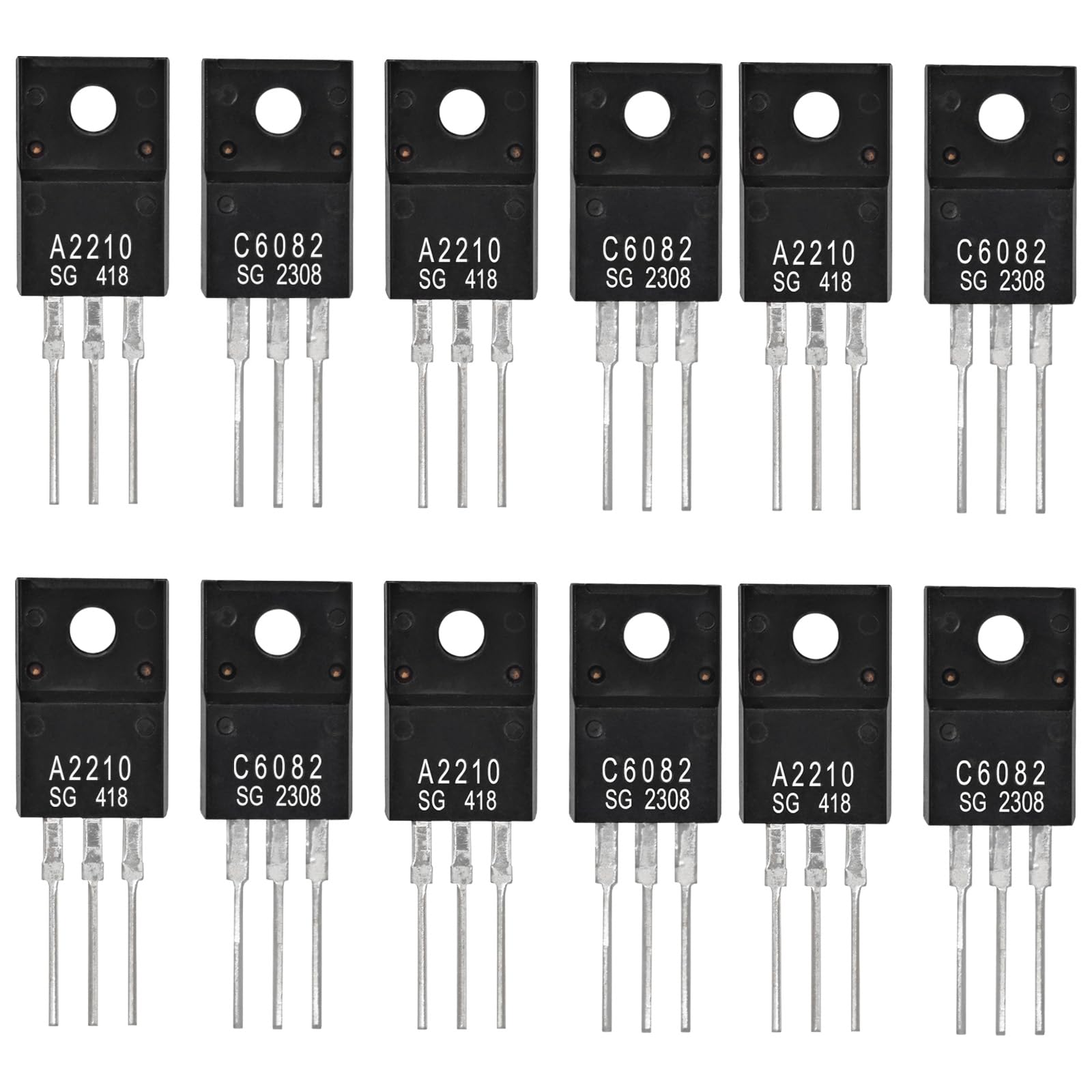 6 Pack A2210 C6082 Transistor Set 6 2SA2210 6 2SC6082 for Printer