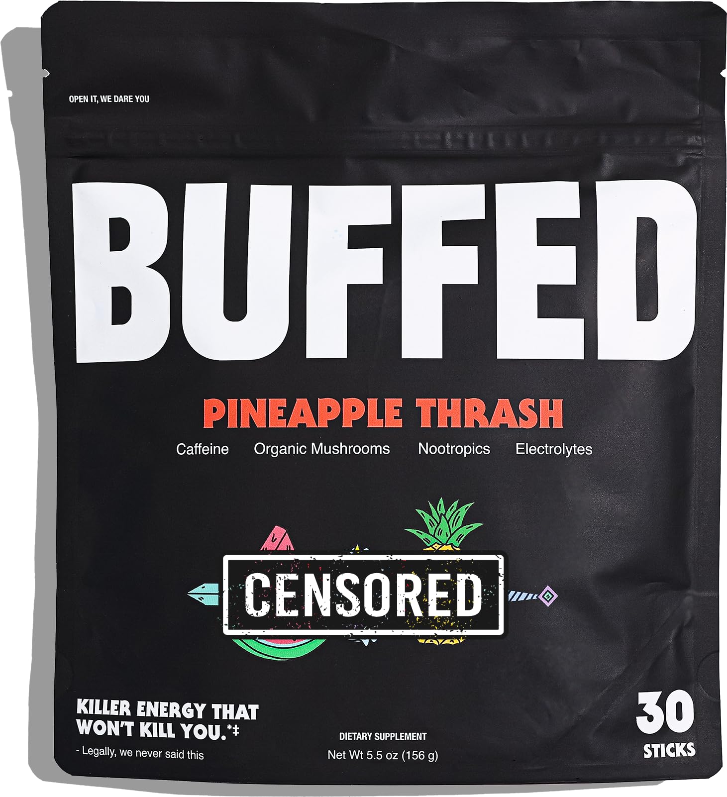 Amazon.com: BUFFED Energy Powder Stick Packs, Drink Mix | Clean