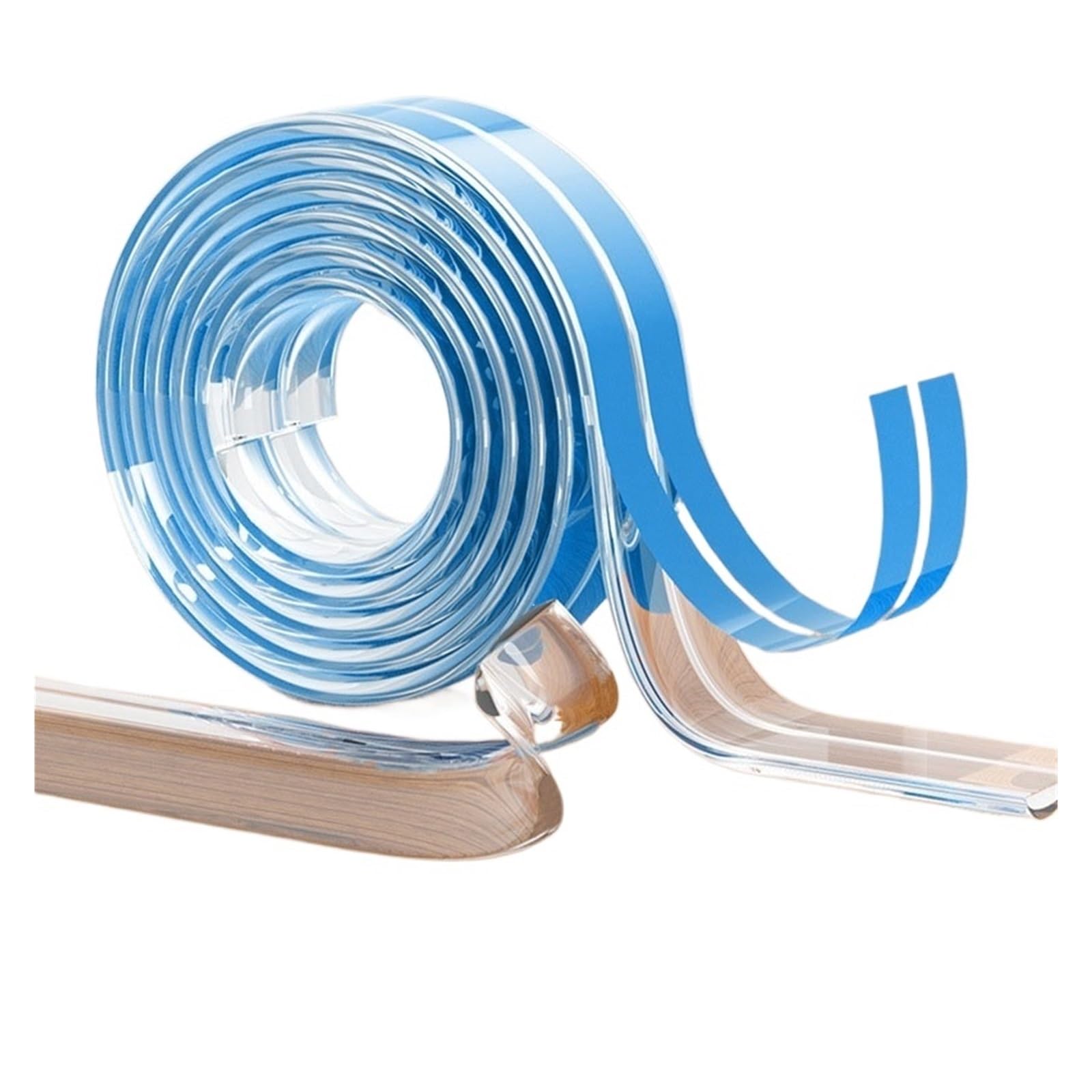 Paraspigoli per Bambini Bambini Blu Anti collisione Tavolo Angolo Cintura di Protezione Bambino Prevenire Collisione Trasparente Invisibile Autoadesivo Cintura di Sicurezza(GMY142-L-15MM-6M)