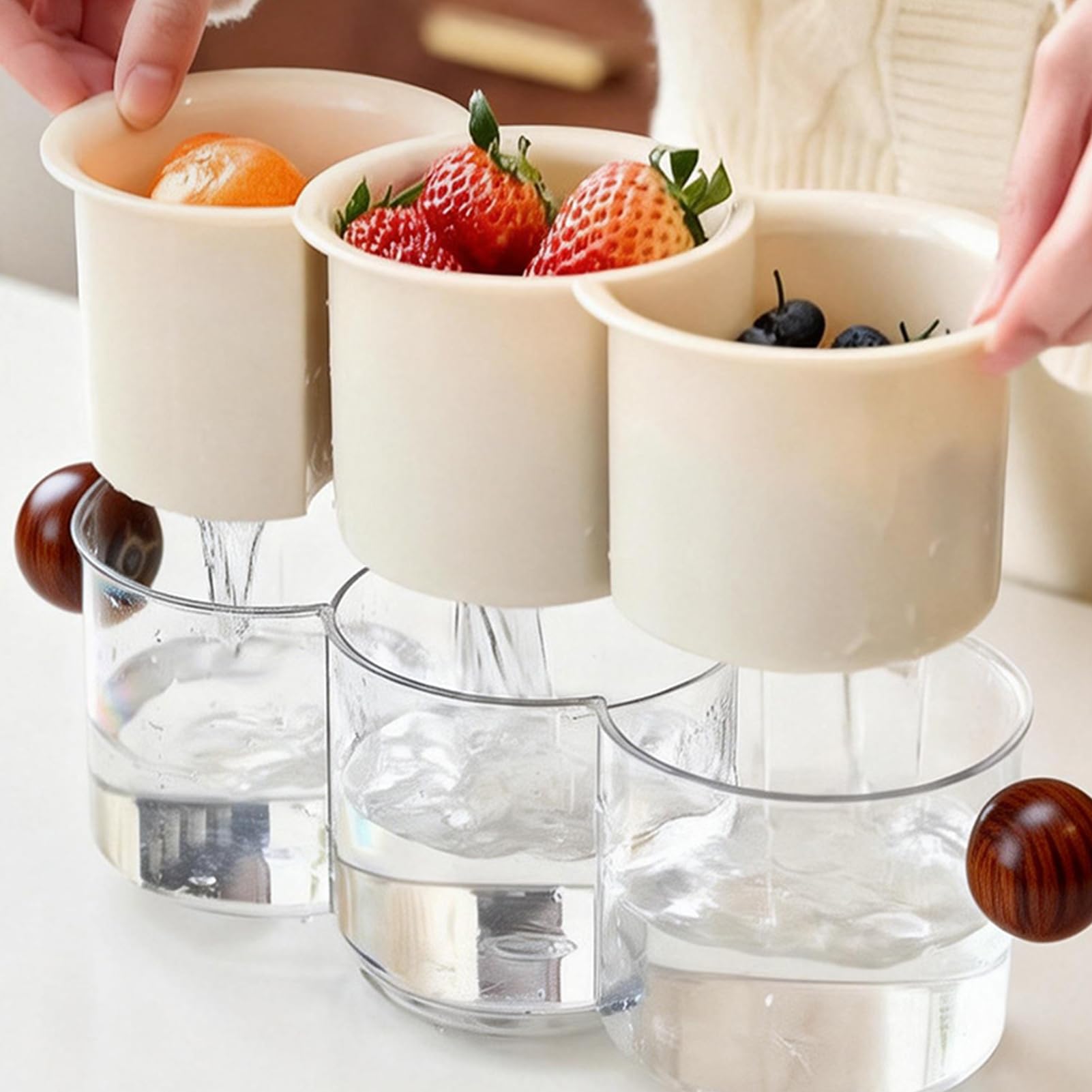 Amazon.co.jp: フルーツ盛り付けトレイ・フルーツサーバー 食品用360度