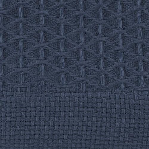 Miniatura 2 de Nautica - Manta tamaño Queen, ropa de cama de algodón con tejido de diamante, peso medio para todas las estaciones, certificada Oeko-Tex (Azul Baird)