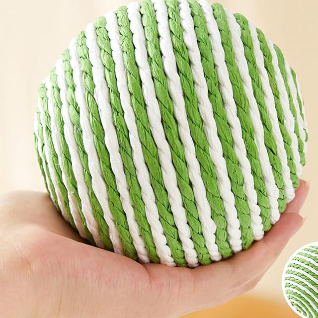 Foto 3 de 8 de Fulenyi Bola rascadora para Gatos, rascador para Gatos de sisal,Pelota de sisal de Multiusos para Gatos…