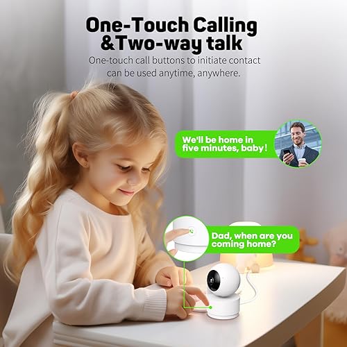 Miniatura 3 de Cámara de seguridad para interiores, cámara 2K para mascotas, cámara doméstica de 360 grados y 2.4 GHz para bebéperroanciano con llamada de un solo