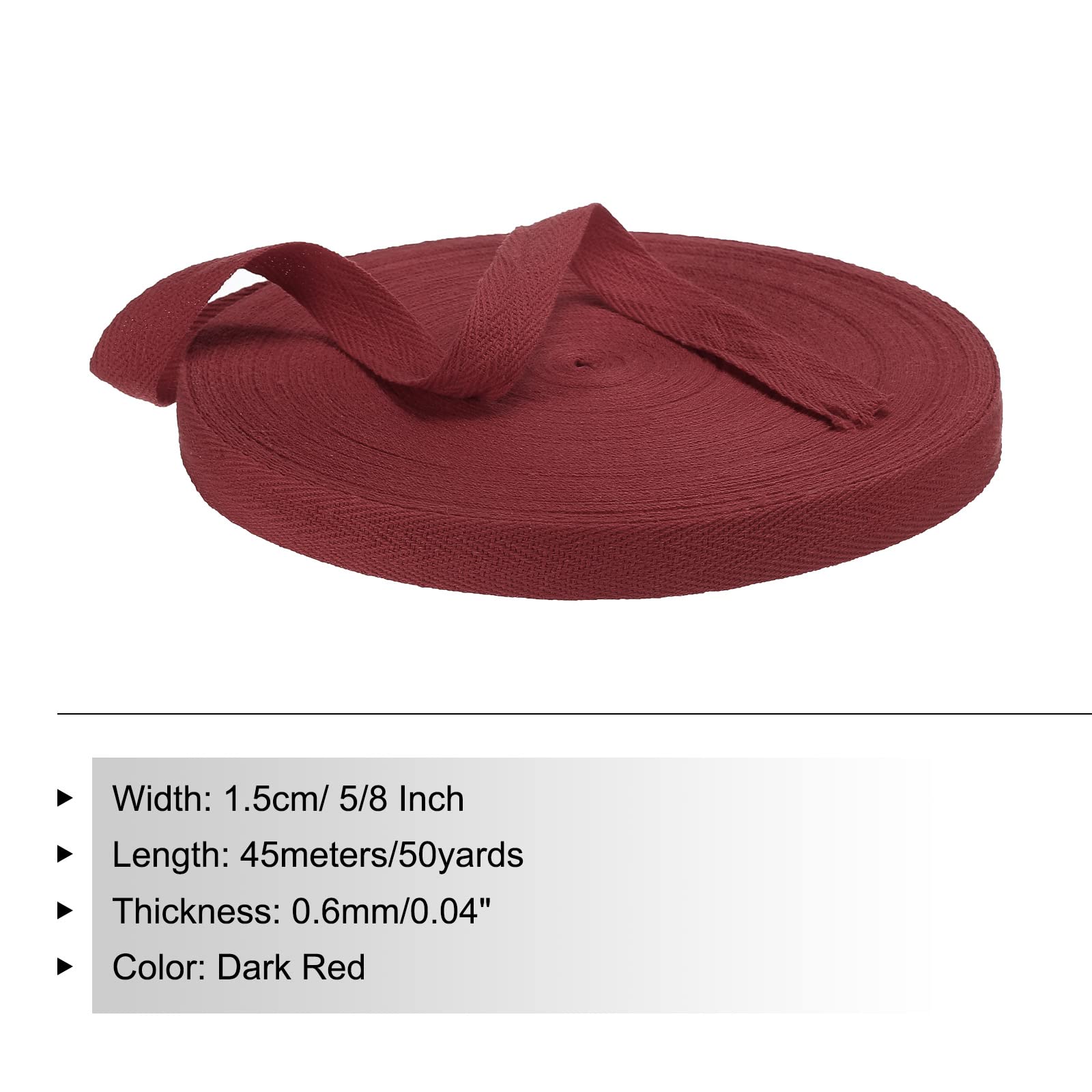 PATIKIL Coton Sergé Ruban 3/8 Pouce 10Yards Coton Ruban Liaison Biais Ruban Chevron Ruban Pour Couture Liaison Cadeau Enveloppe Artisanat Bricolage Brillant Rouge