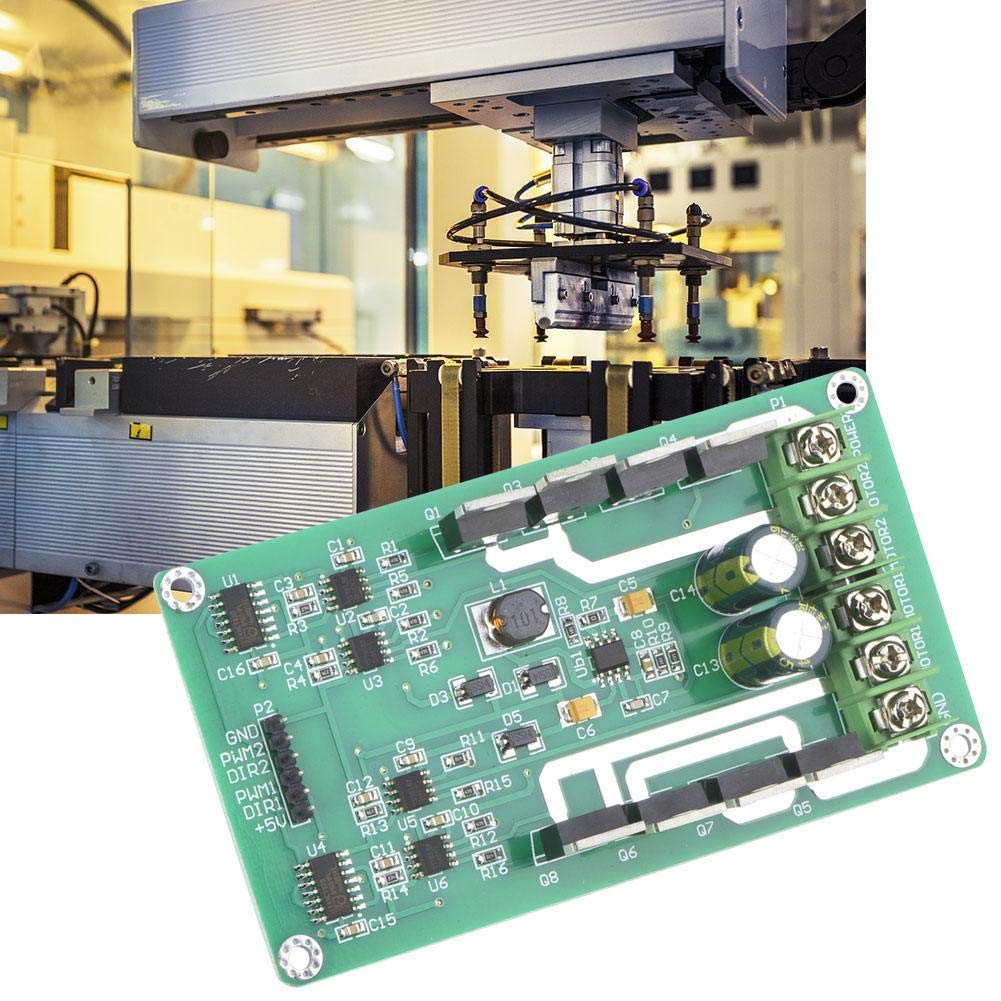 Carte de module de commande de moteur à double courant continu, module de contrôle de vitesse H-Bridge DC 3~36V 10A Peak 30A, carte de contrôle de réponse rapide MOSFET IRF3205 pour voiture intellig