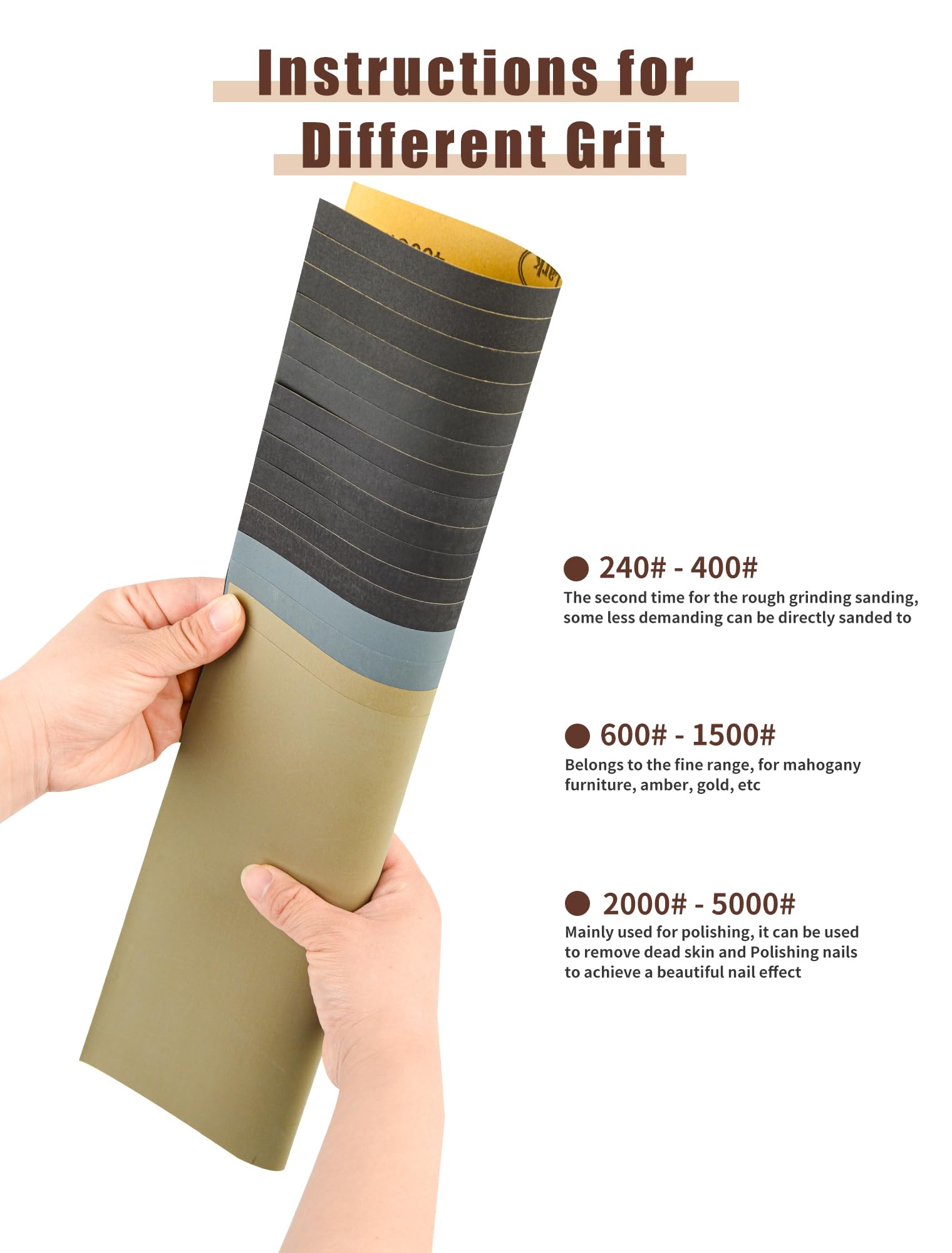 23x28cm Wet and Dry Sandpaper 400/600/800/1000 Grit Sanding Paper - Image 4