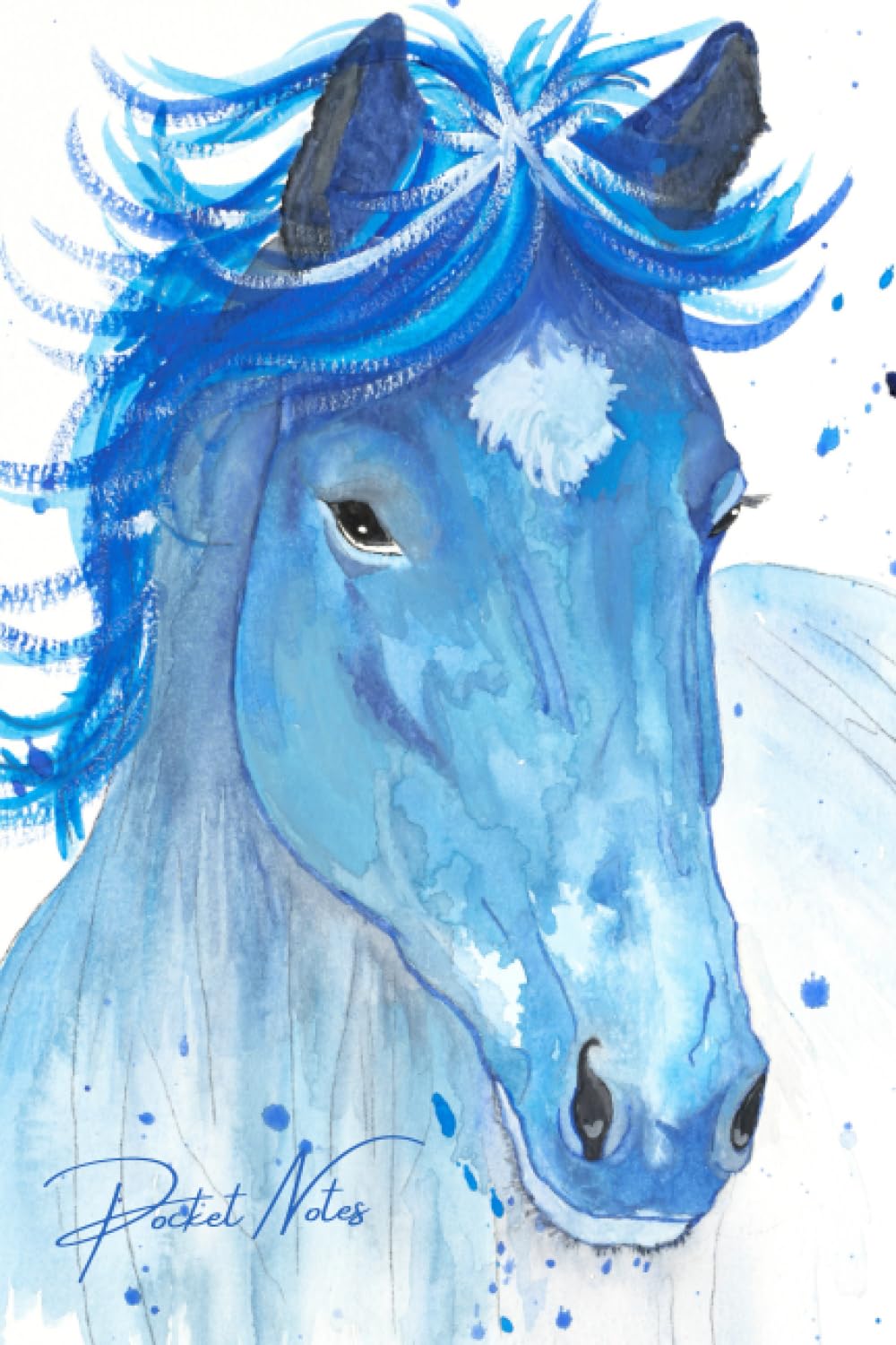 Notebook: Original Watercolor Horse Lined Notebook
