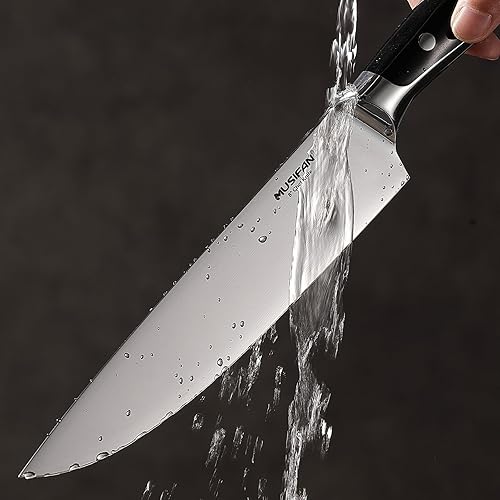 Miniatura 7 de 6-Piece Knife Block Sets，Stainless Steel Kitchen Knife Set with Block – High Carbon Black Knives, Dishwasher Safe，Holiday Gift