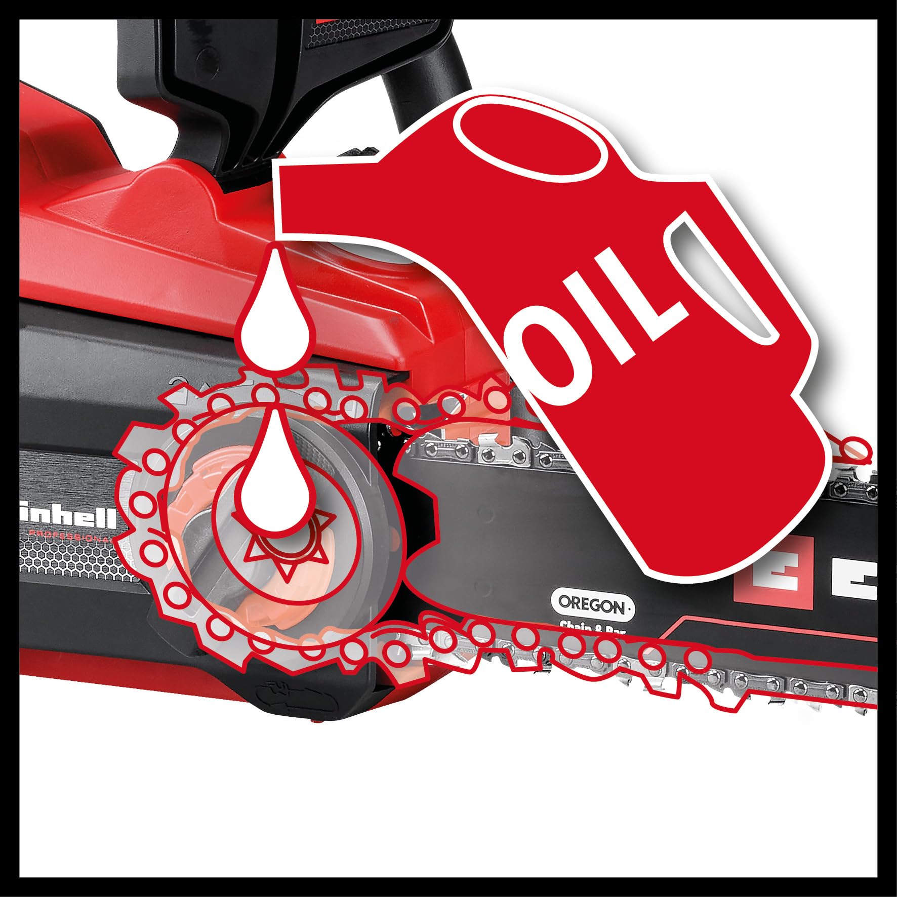 Einhell Profesjonalna akumulatorowa piła łańcuchowa GP-LC 36/40 Li BL-Solo (36 V, długość cięcia 38 cm, bezszczotkowa, prędkość łańcucha 19 m/s, automatyczne smarowanie łańcucha, bez akumulatora)
