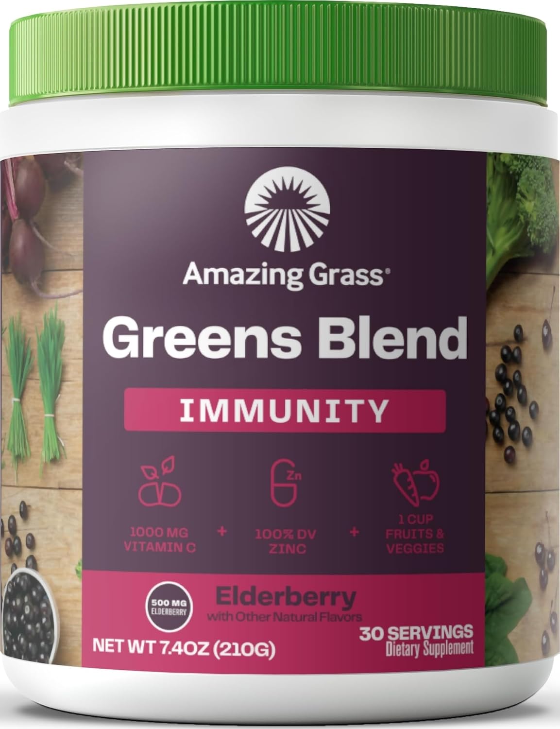 Amazing Grass Greens Blend Superfood Immunity, 30 Servings