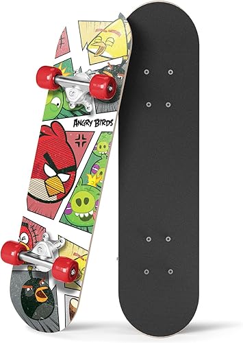Miniatura 1 de Angry Birds Monopatín para principiantes para niños, mini tabla de crucero de madera con gráficos geniales para niños y niñas de 5 a 14 años,