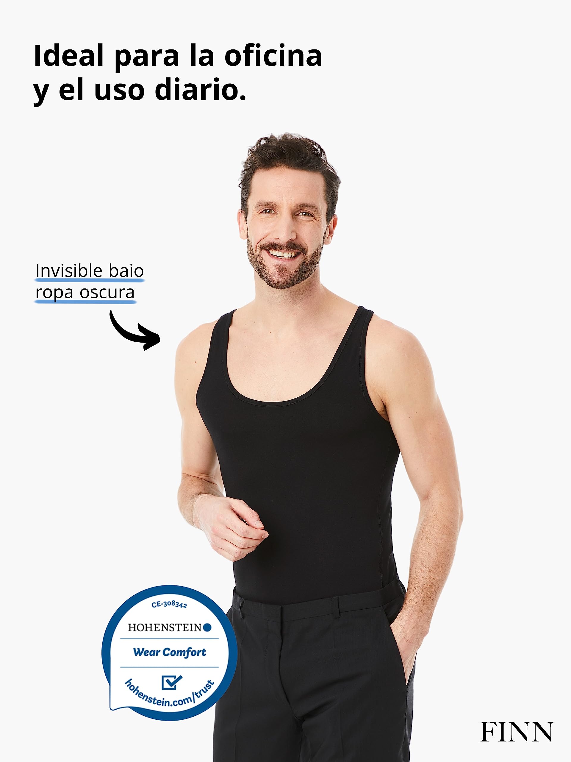 FINN Camiseta de Tirantes Business para Hombre - Camiseta Interior de Tejido Original Lenzing® Modal - la Camiseta sin Mangas Debajo de Camisas y Trajes