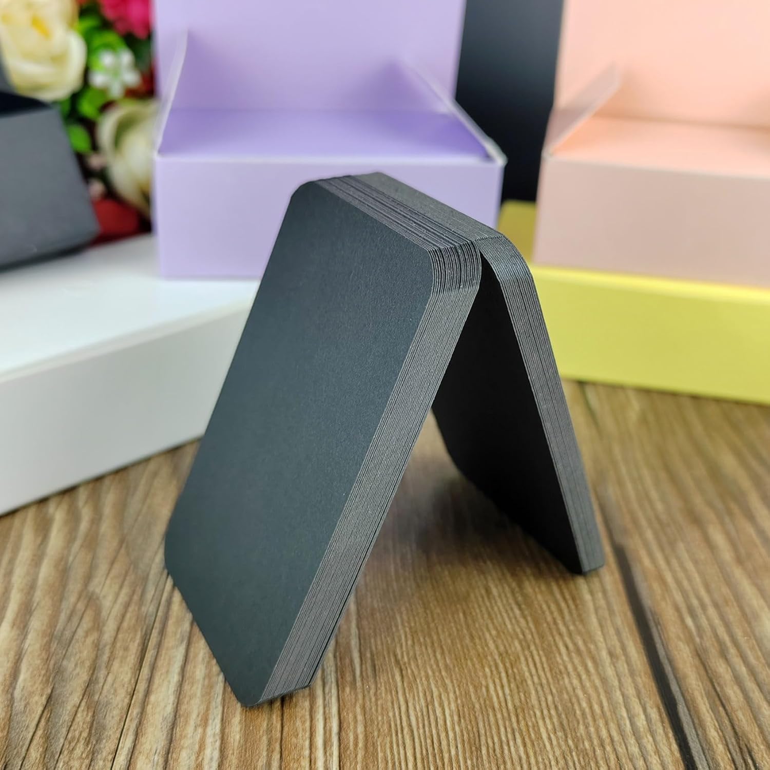 100 Pcs Small Note Cards Note Business Cards Thanksgiving Message Gift Business Message (Light Purple) - Image 3