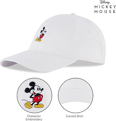 Miniatura 5 de Disney Gorra de béisbol de Mickey Mouse para hombre sombrero de papá a presión
