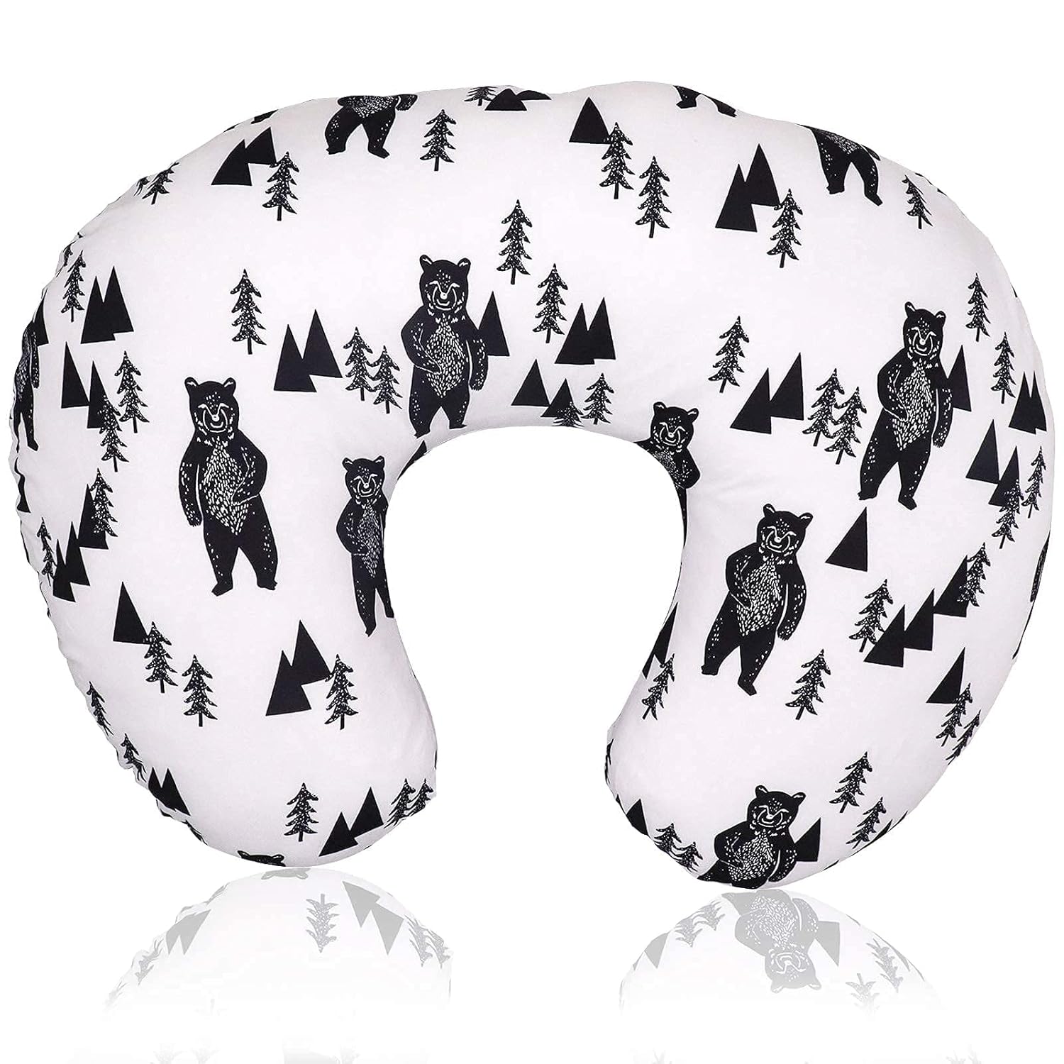 Peekaboo Opening Carseat Cover, Bear Nursing Pillow Cover