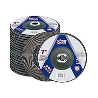 Vista 7 de Sali Paquete de 10 discos de aleta de circonio de grano 60 de 7 x 7/8 pulgadas, disco de lijado tipo bisel #29 de grado premium e industrial