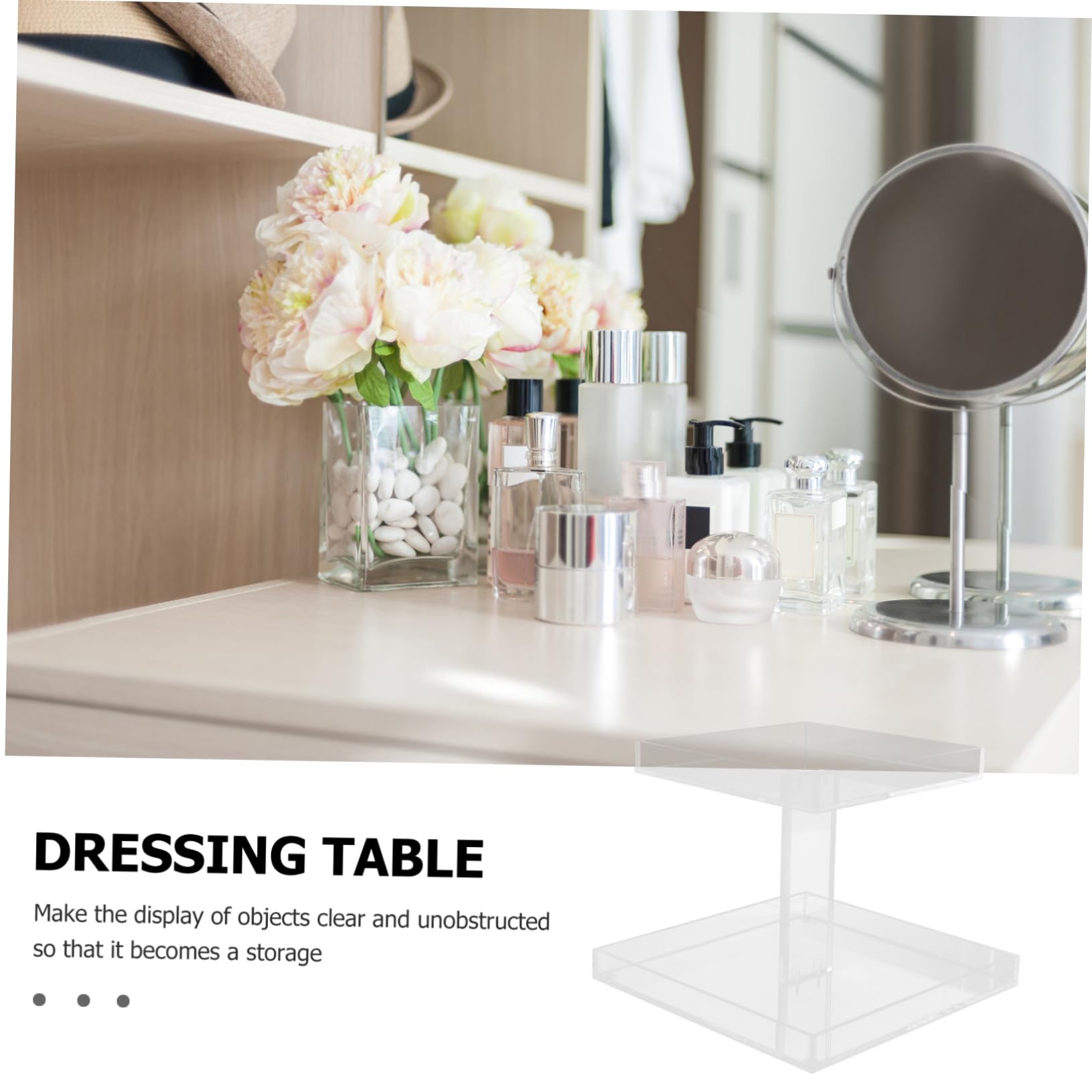 LABRIMP Organizador de Perfumes Acrílico de Doble y Escritorio Estante Multifuncional Transparente Cosméticos y Especias Espacio Transportar