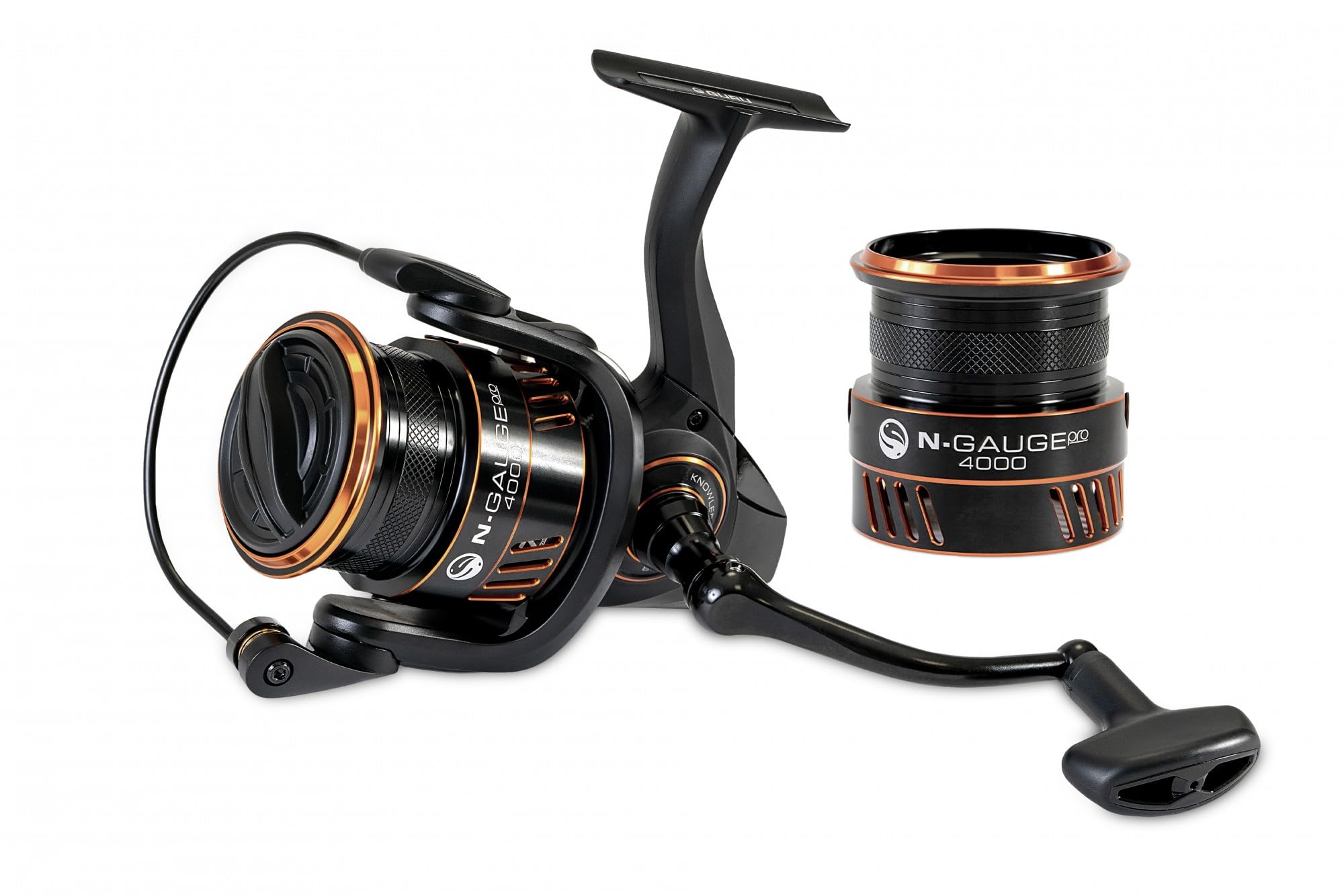Guru - N-Gauge Pro 4000 Reel (Plus Spare Spool) - All Round Coarse and Match Fishing Reel, 7+1 Stainless Ball Bearings, Graphite Carbon Body