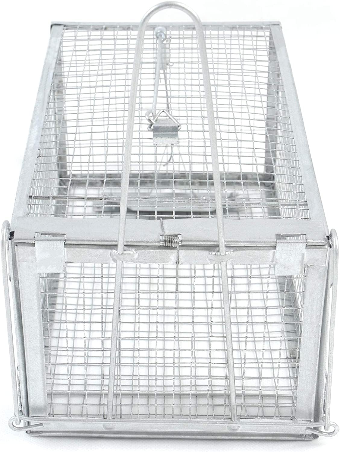 2-Pack H&B Rat Trap,Mouse Traps,Humane Live Animal Trap Cage,12.7X6.6 X5.2inch,Work for Indoor and Outdoor,Catch and Release Stray Cats,Squirrels and Rodents,Small(Silver)