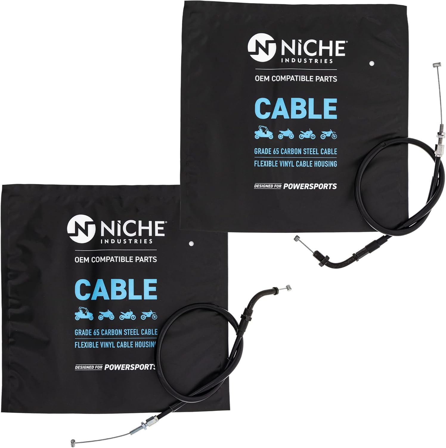 NICHE Push Pull Throttle Cable Set for Honda CBR600F2 CBR600F3 17910-MV9 17920-MV9