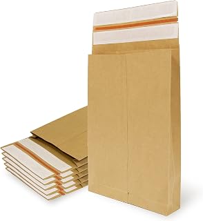 Kraftpapier-Briefumschläge mit doppeltem Silikonstreifen, 5 Falten, für Versand und Verpackung, Papiertüten zum Versenden von Kleidung, Accessoires, Dekoration oder Geschenke, Ofituria