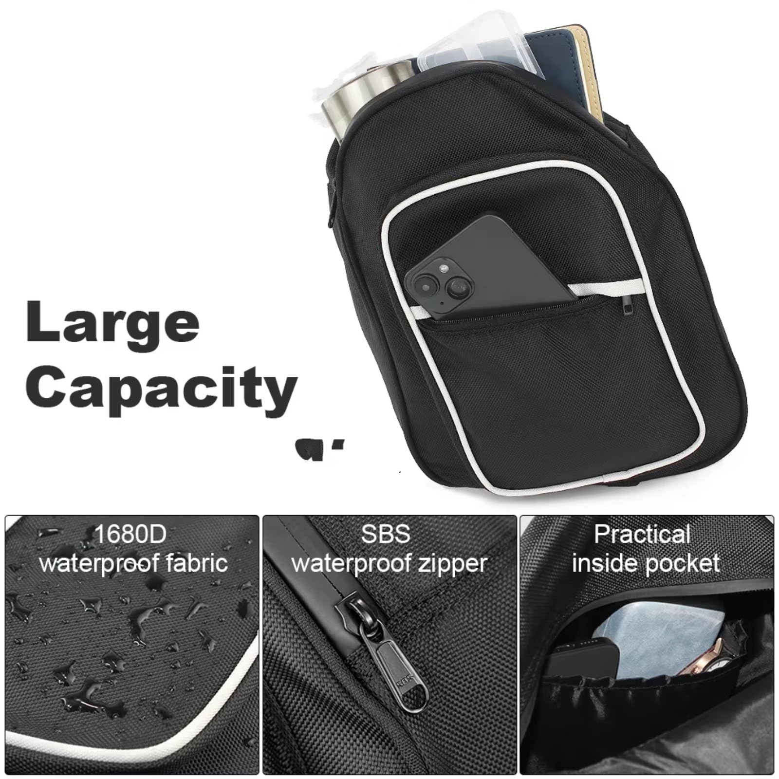 Motorradtasche Kompatibel Mit Yamaha Motorradtaschen wasserdichte Reisetaschen Seitengepäck Satteltaschen Rahmen-Crash-Bar-Taschen Universal-Packtasche