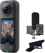 Insta360 X5 - Waterproof 360 Action Camera with 1/1.28" Sensors, 8K 360 HDR Video, 72MP Photo, 4K60fps Single-Lens, Enhanced Low Light Performance, User-Replaceable Upgraded Lenses, 2.5" Touchscreen