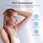 Ecouteurs sans fil, Bluetooth 5.4 Écouteurs en oreille avec 4 ENC Bruit annulant Mic, en oreille 40H, IP7 Imperméable, USB C, Bouds d'oreille Bluetooth pour le sport, gym, entraînement, noir