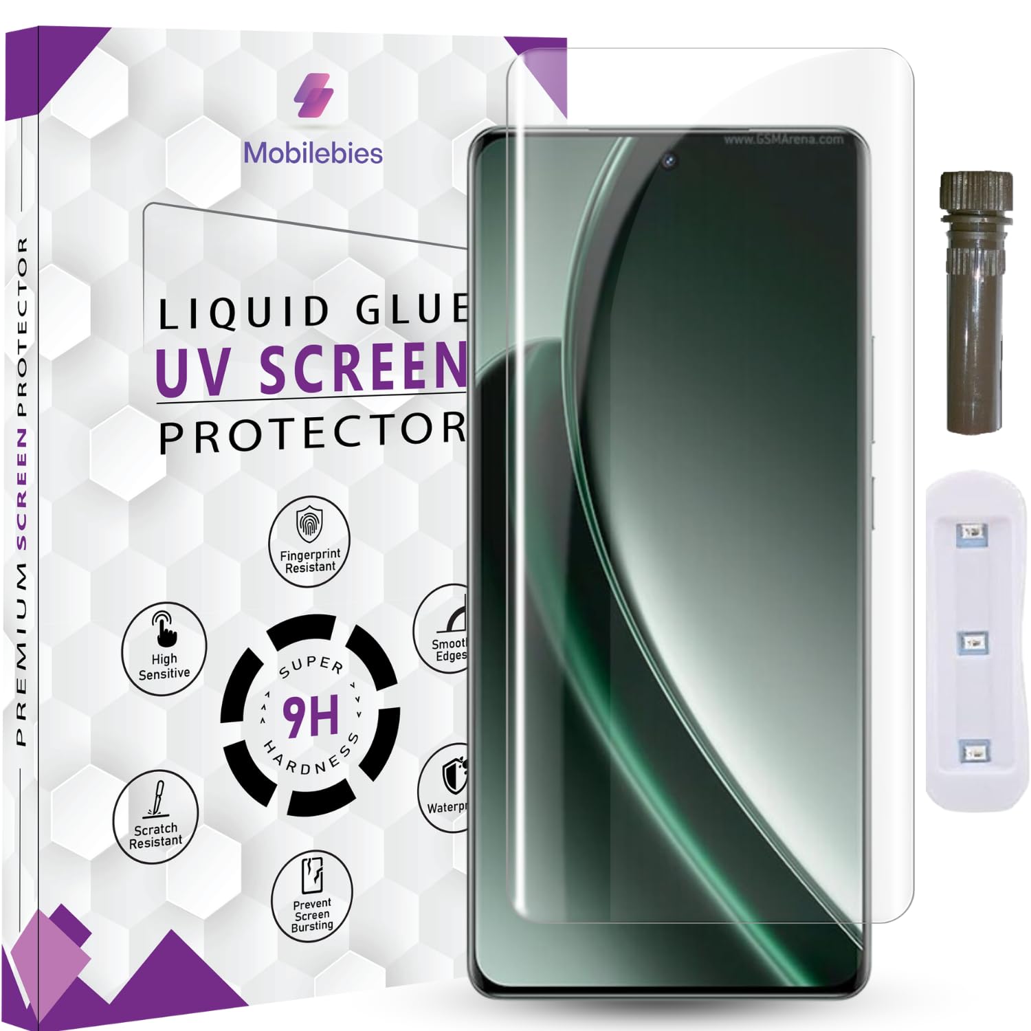 Advanced HD+ UV Tempered Glass Screen Protector For Samsung S21 Ultra (6.8 Inch, Pack of 1) Full Adhesive UV Curved Screen Guard, Case with installation kit-picture-20