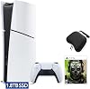 PlayStation 5 Slim Edición Digital 1.8TB Mejorada con Bundle Call of Duty Modern Warfare II y Cargador de Control - Blanco, Consola PS5 Slim 1.8TB PCIe SSD con SSD Ultra Rápido Mejorado, Control con Retroalimentación Háptica, Cargador y Juego, 13 de marzo de 2025 | por Sony 1